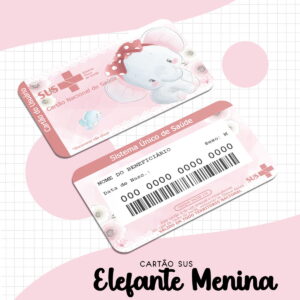 Cartão Sus Elefante Menina