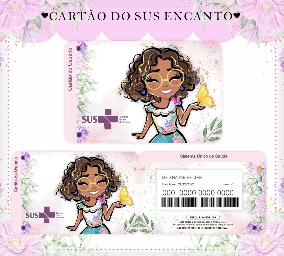 Cartão Sus Encanto 1 Cartão Sus Encanto