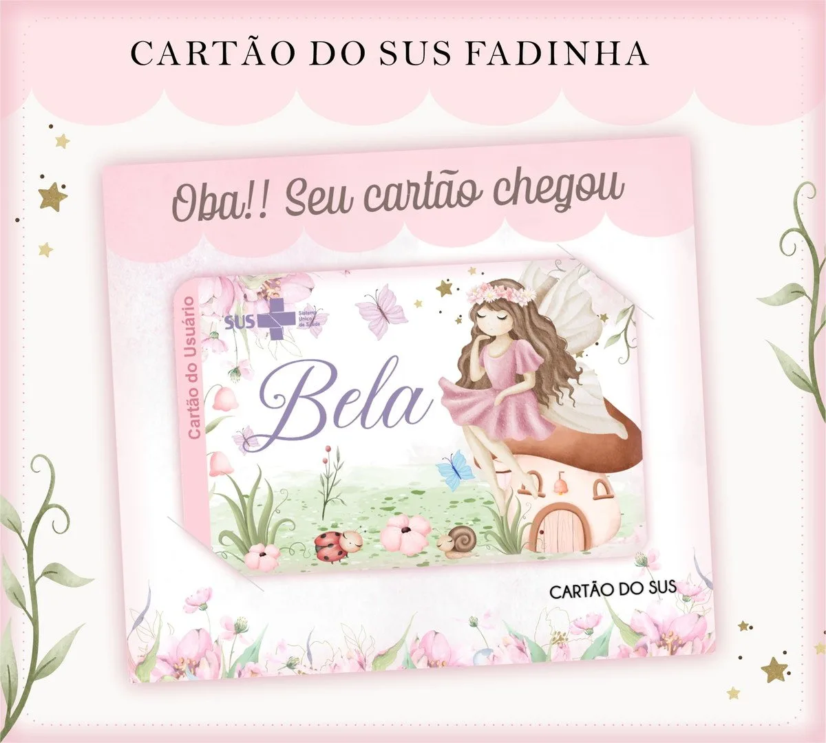Cartão Sus Fadinhas 2 Cartão Sus Fadinhas