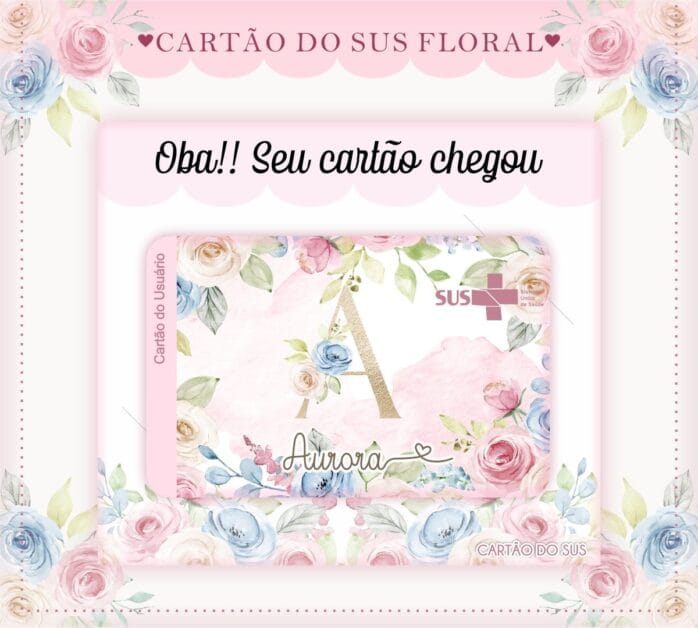 Cartão Sus Floral Rosinha