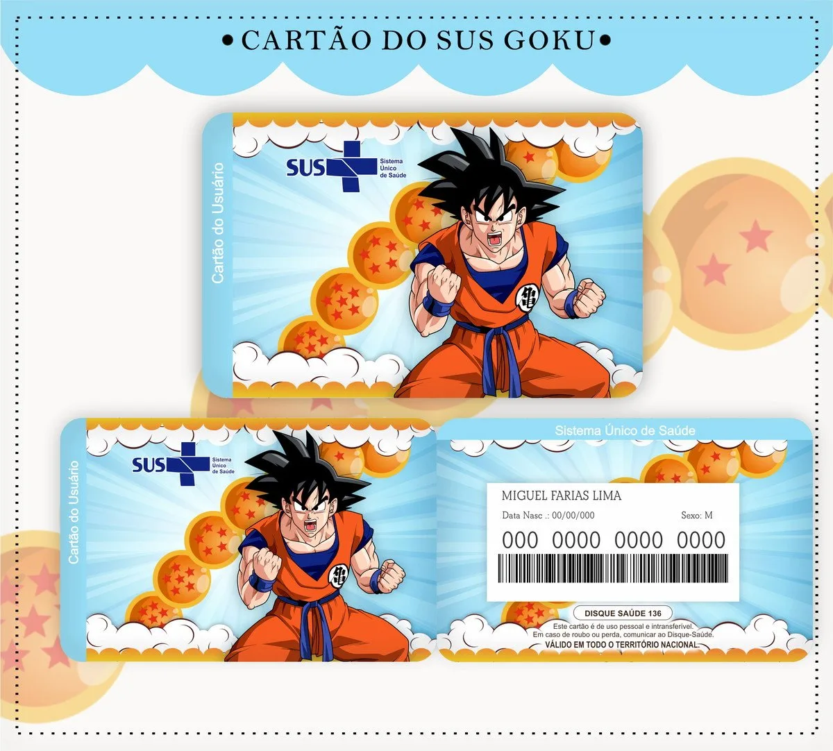 Cartão Sus Goku