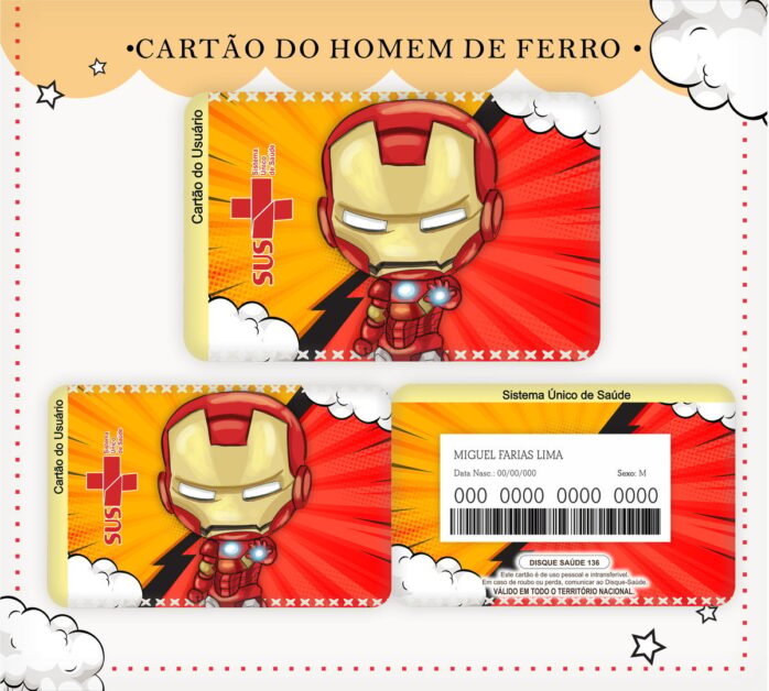 Cartão Sus Homem De Ferro