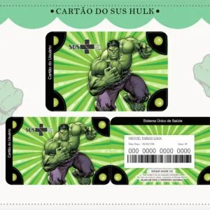 Cartão Sus Hulk 23 Cartão Sus Hulk