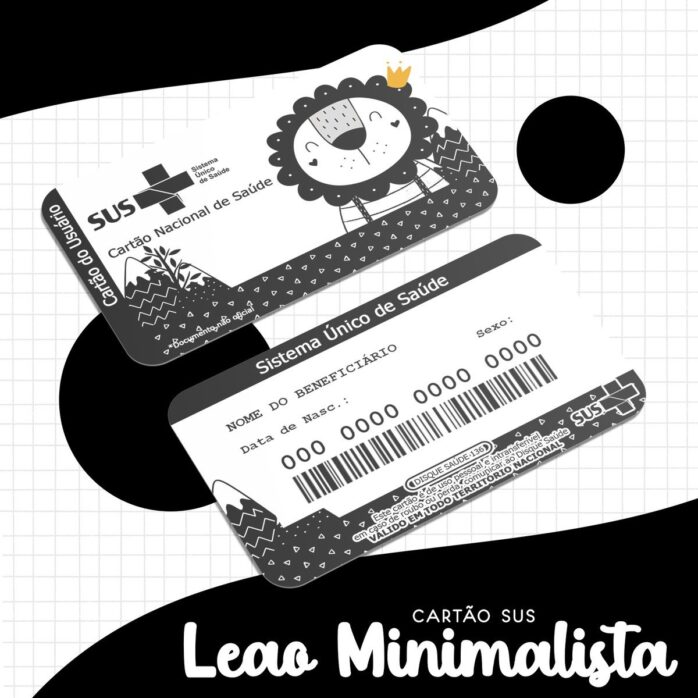Cartão Sus Leão Minimalista