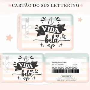 Cartão Sus Lettering Menina