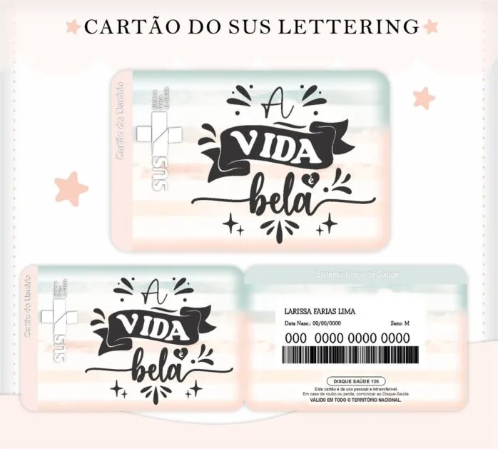Cartão Sus Lettering Menina