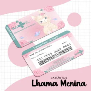 Cartão Sus Lhama Menina 10 Cartão Sus Lhama Menina