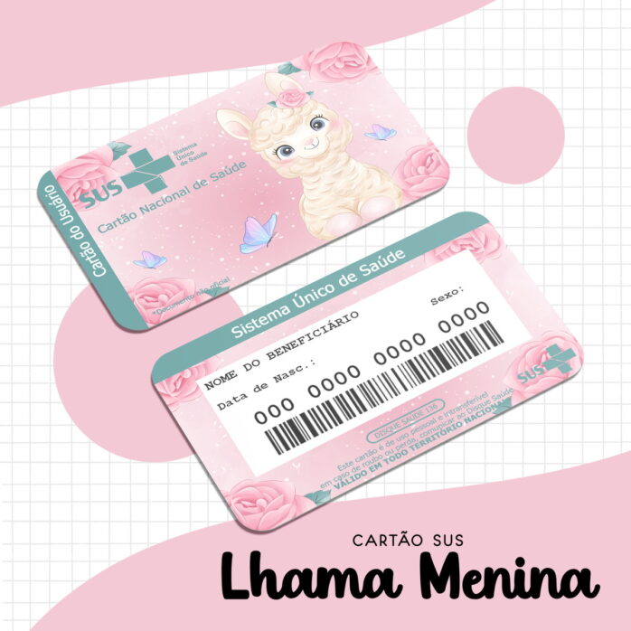Cartão Sus Lhama Menina