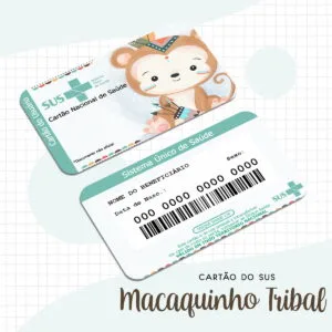 Cartão Sus Macaco Tribal 15 Cartão Sus Macaco Tribal