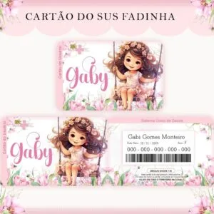 Cartão Sus Menina Fada 15 Cartão Sus Menina Fada