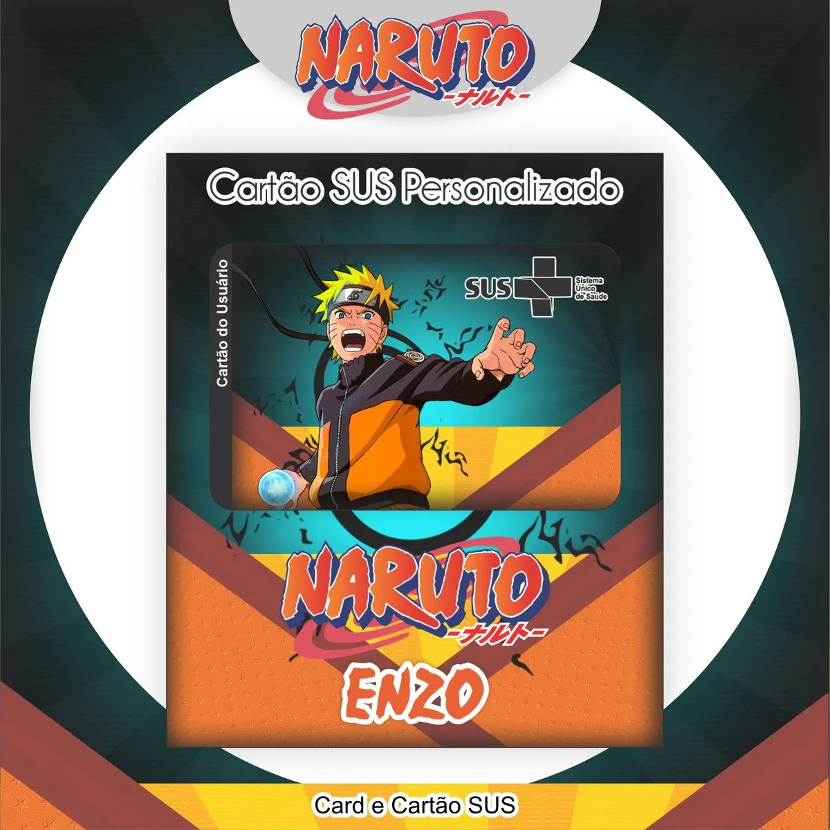 Cartão Sus Naruto Menino