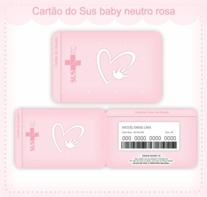 Cartão Sus Neutro Rosa