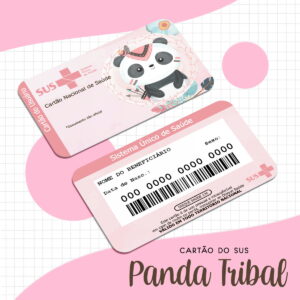 Cartão Sus Panda Tribal