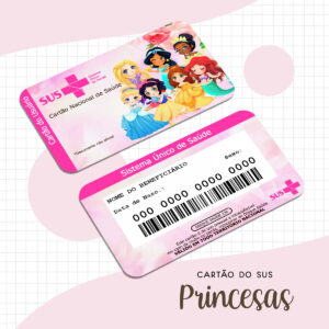 Cartão Sus Princesas Pink