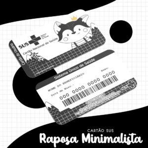 Cartão Sus Raposa Minimalista