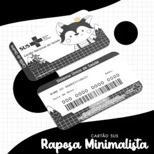 Cartão Sus Raposa Minimalista 6 Cartão Sus Raposa Minimalista