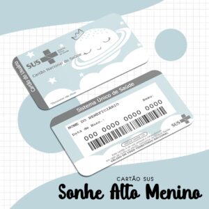 Cartão Sus Sonhe Alto Menino