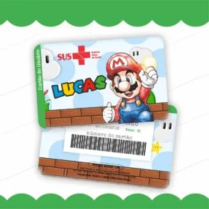 Cartão Sus Super Mario 12 Cartão Sus Super Mario