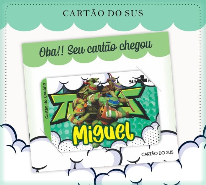 Cartão Sus Tartarugas Ninjas
