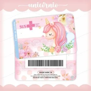 Cartão Sus Unicórnio Rosa