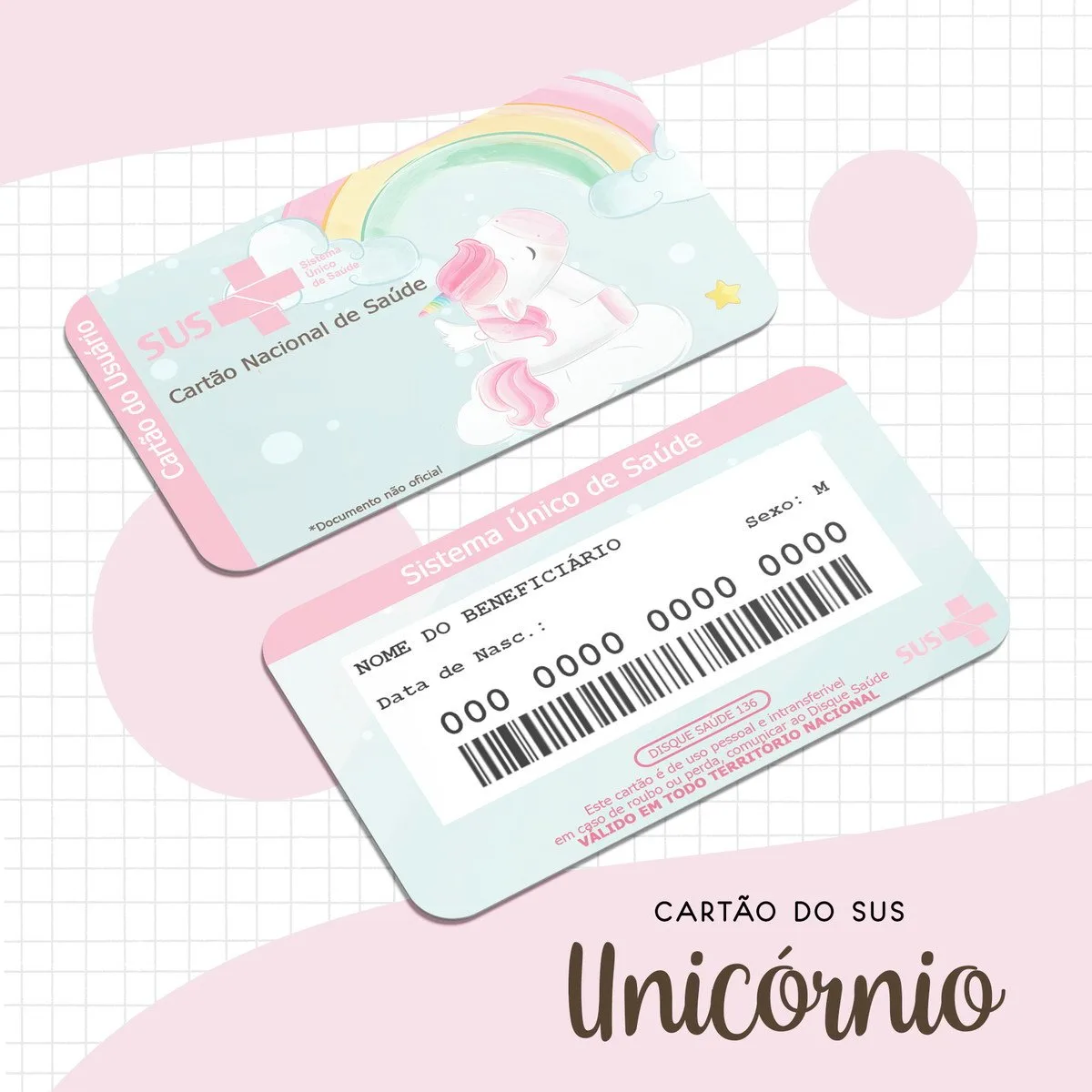 Cartão Sus Unicórnio