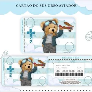Cartão Sus Urso Aviador 19 Cartão Sus Urso Aviador