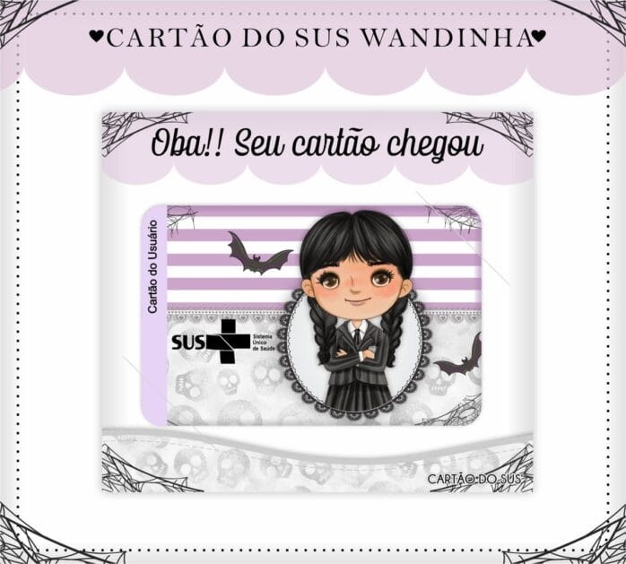 Cartão Sus Wandinha