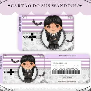 Cartão Sus Wandinha