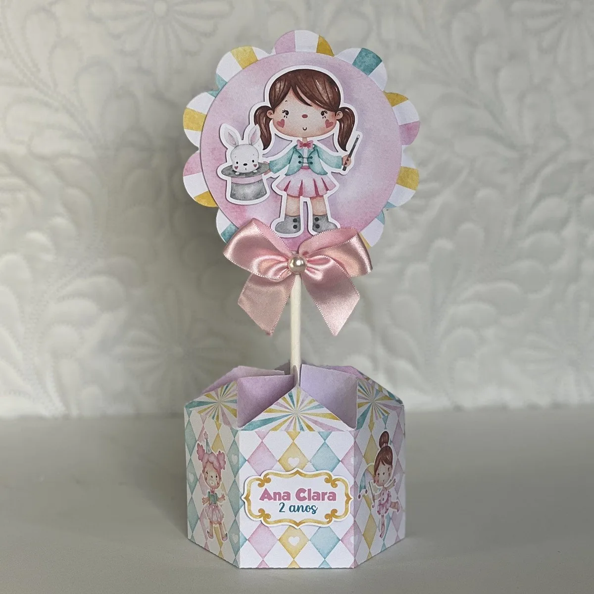 Centro de Mesa Circo Rosa