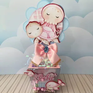 Centro de Mesa Fundo do Mar Rosa