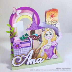 Centro de Mesa Luxo Rapunzel com Studio e PDF para Festa 13 centro de mesa luxo rapunzel studio e pdf
