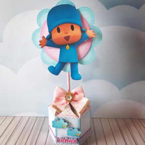 centro de mesa pocoyo rosa arquivo digital