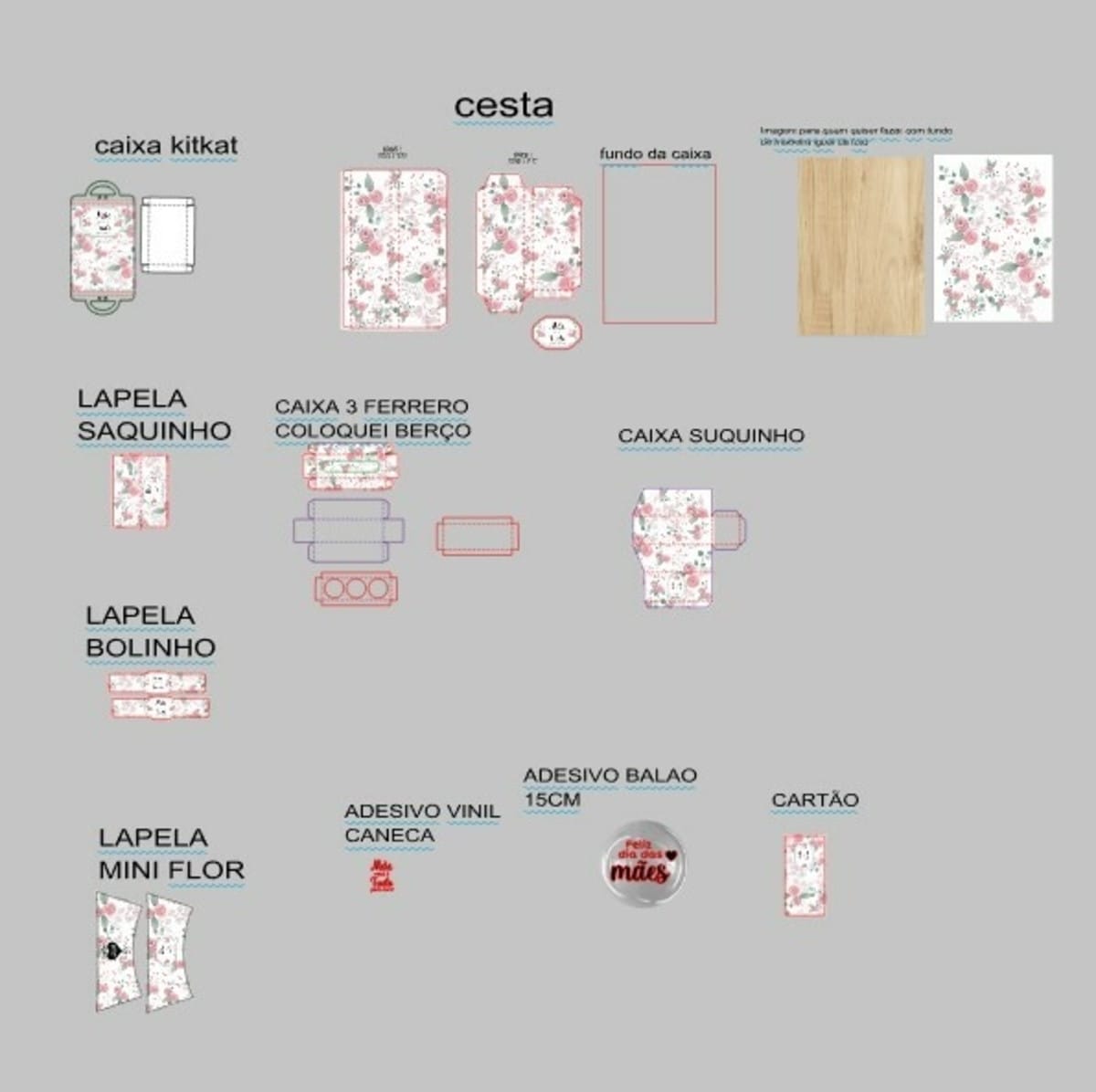 Cesta Dia das Mães 2025 em Studio para Máquina de Corte 4 Cesta Dia das Mães 2025 em Studio para Máquina de Corte - Imagem 4
