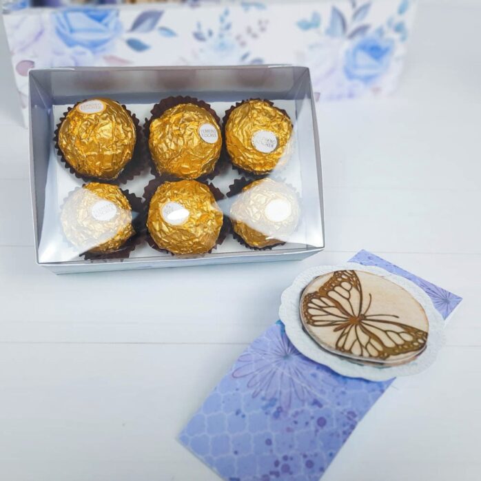CESTA DOCES BORBOLETA DIA DAS MÃES