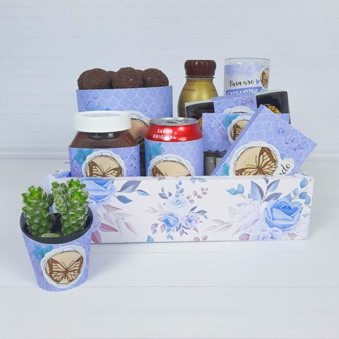 CESTA DOCES BORBOLETA DIA DAS MÃES