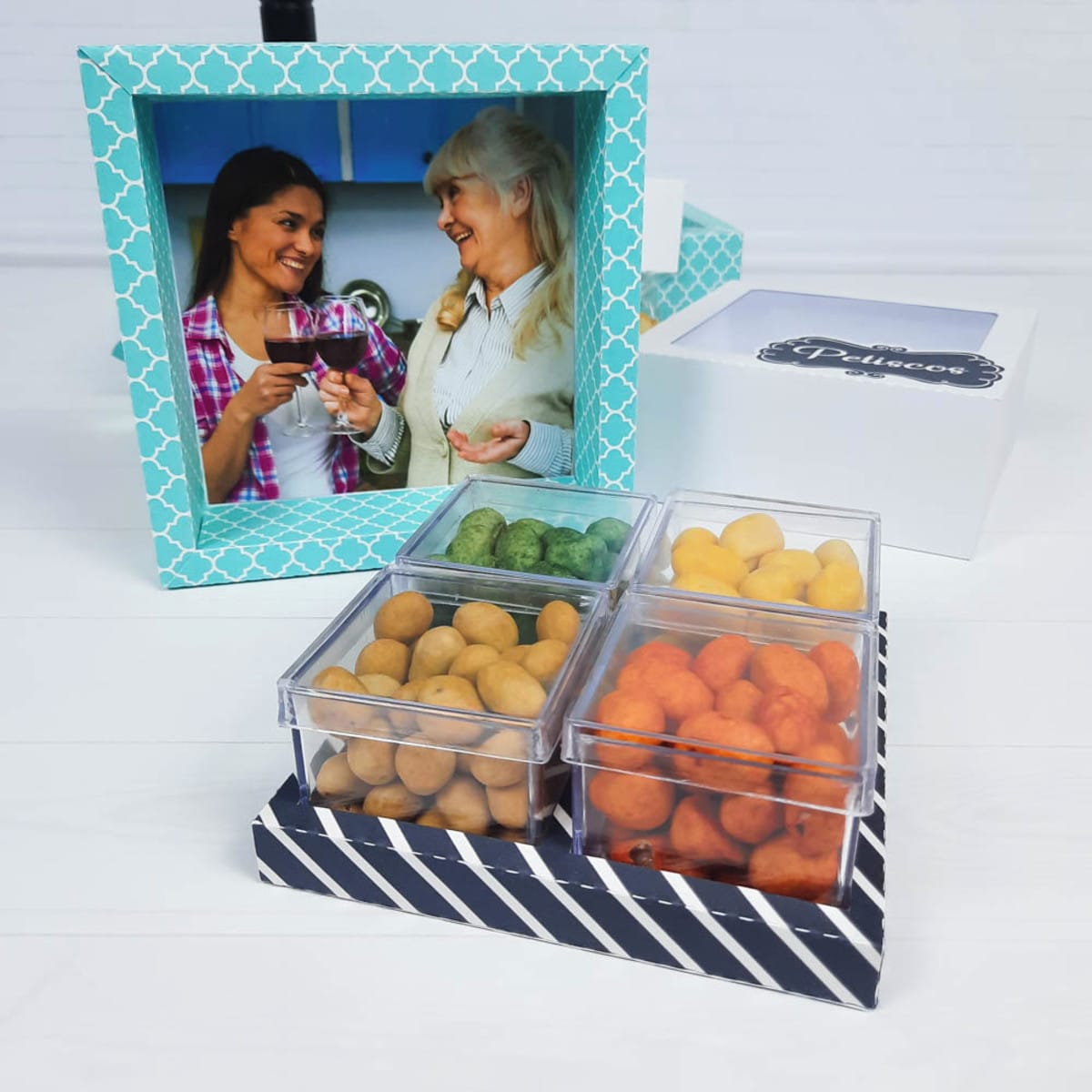 Cesta Dia das Mães com Petiscos e Bebidas Molde Digital 4 Cesta Dia das Mães com Petiscos e Bebidas Molde Digital - Imagem 4