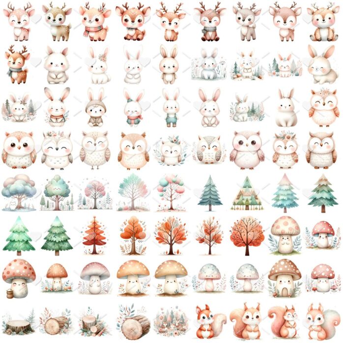 Cliparts Bosque Encantado Imagens Png 3D Cute Baby