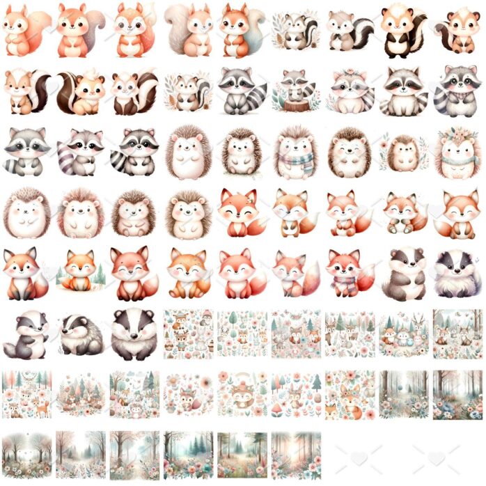 Cliparts Bosque Encantado Imagens Png 3D Cute Baby