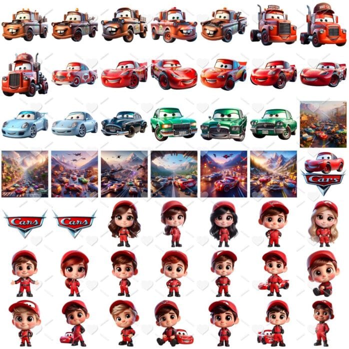 Cliparts Carros Disney Png Imagens Baby 3D Cute Bebês