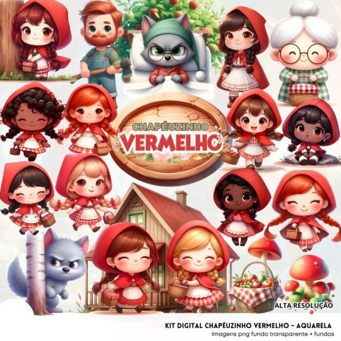 Cliparts Chapeuzinho Vermelho Imagens Png 3D Cute Baby