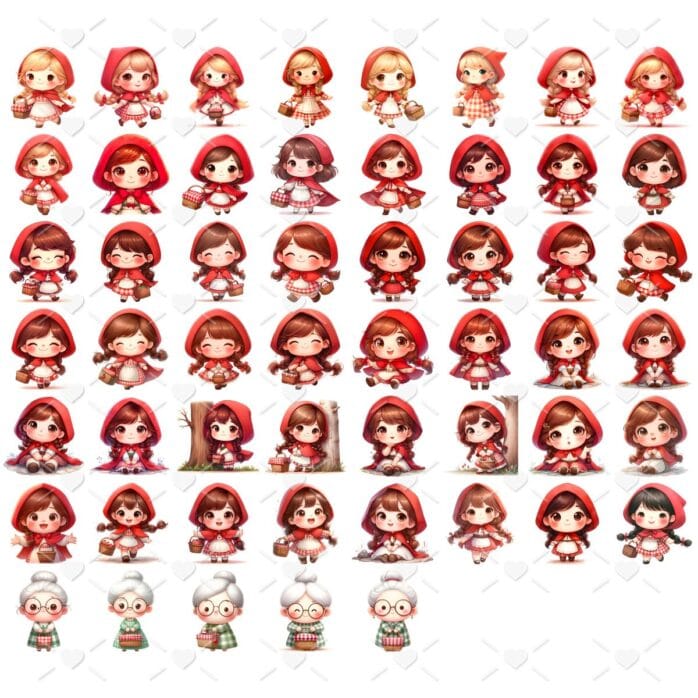Cliparts Chapeuzinho Vermelho Imagens Png 3D Cute Baby