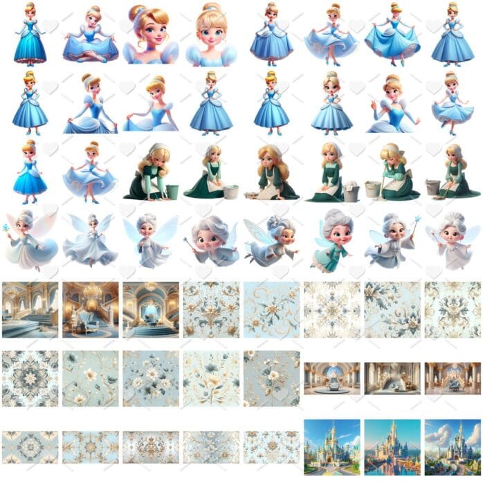 Cliparts Cinderela Princesa Disney Imagens Png 3D Cute Baby