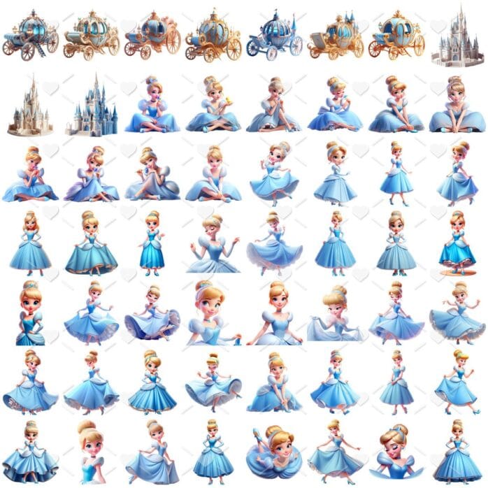 Cliparts Cinderela Princesa Disney Imagens Png 3D Cute Baby