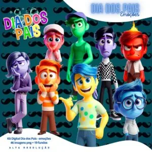 Cliparts Dia dos Pais Divertidamente Emoções Png Fofo