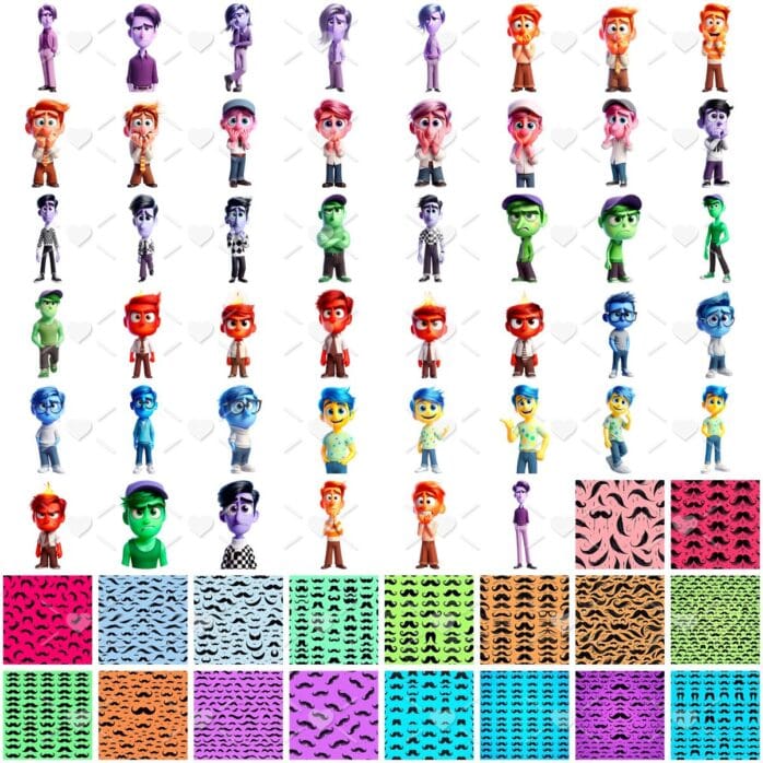 Cliparts Dia dos Pais Divertidamente Emoções Png Fofo