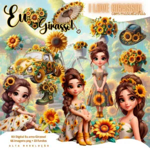 Cliparts I Love Girassol Imagens Png 3D Cute Baby