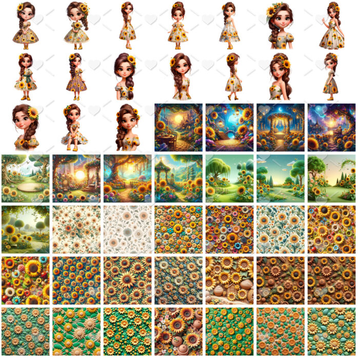 Cliparts I Love Girassol Imagens Png 3D Cute Baby
