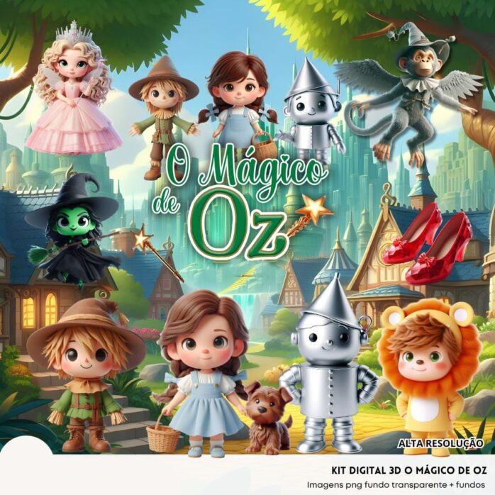Cliparts O Magico De Oz Imagens Png 3d Cute Mascotinhos 3