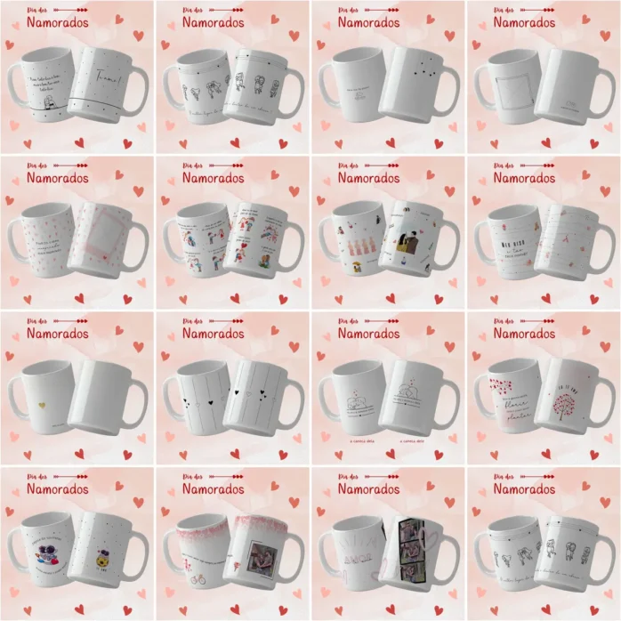 Coleção Amor Eterno - Arquivos para Canecas Personalizadas