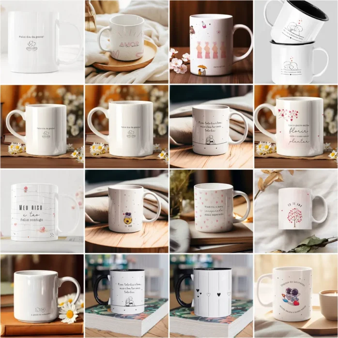 Coleção Amor Eterno - Arquivos para Canecas Personalizadas